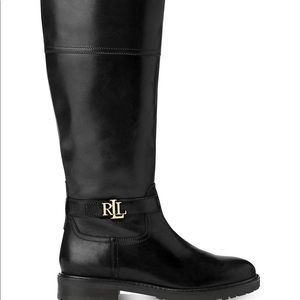 Lauren by Ralph Lauren Black Everly Riding Boots